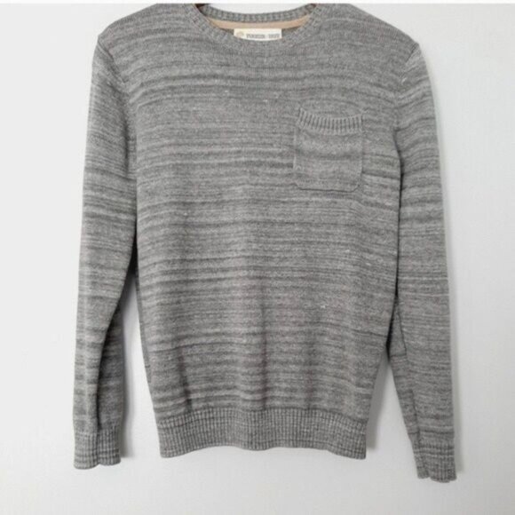 TUCKER + TATE Crewneck Fine Knit Pullover Sweater Kids Youth Boy Gray Sz XL - Picture 2 of 11